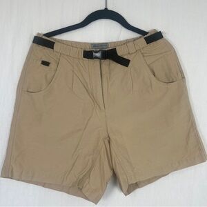 Eddie Bauer Khaki Hiking Belted Shorts